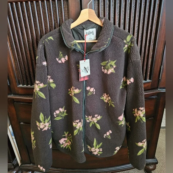 Woolrich X Target Adult L Floral Teddy Jacket Nwt - Picture 1 of 5